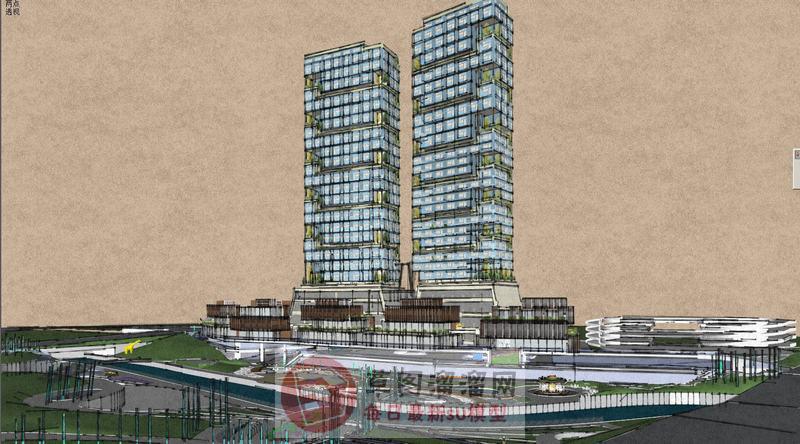 大厦建筑SU模型