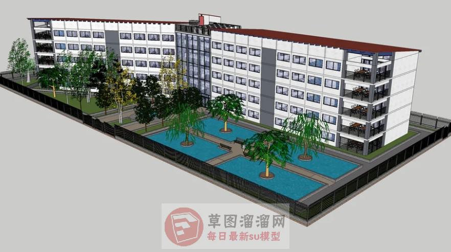 酒店建筑SU模型