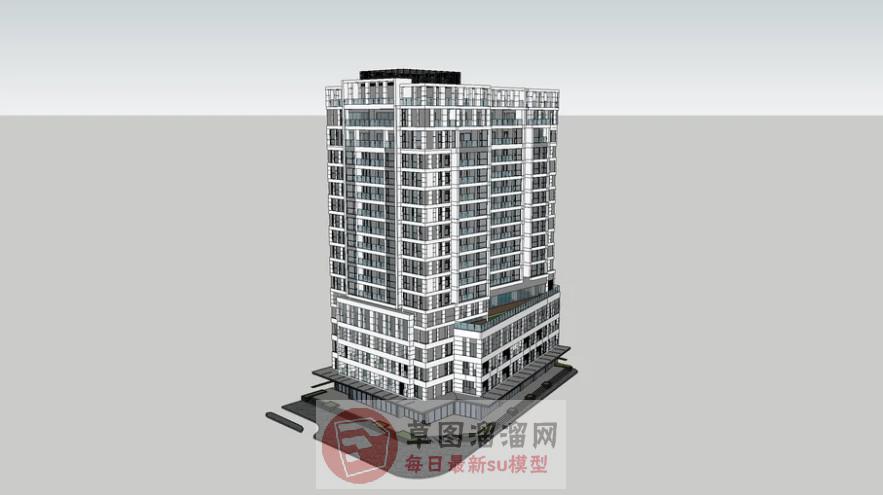 高层小区建筑SU模型