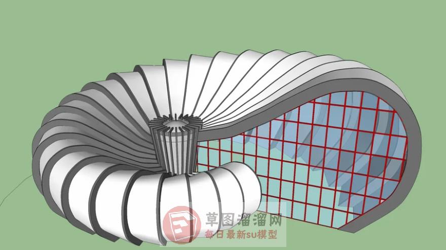 蜗牛壳造型建筑SU模型
