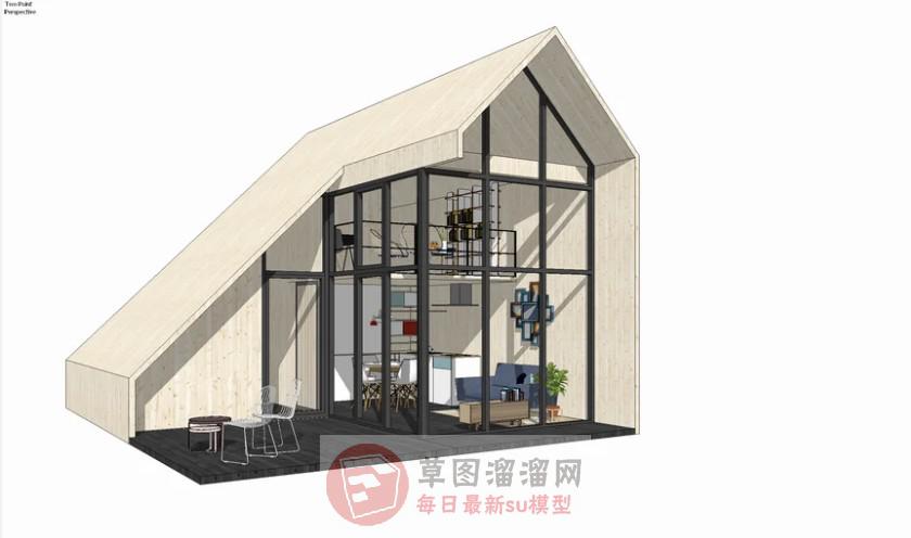 生态住宅建筑休闲屋SU模型