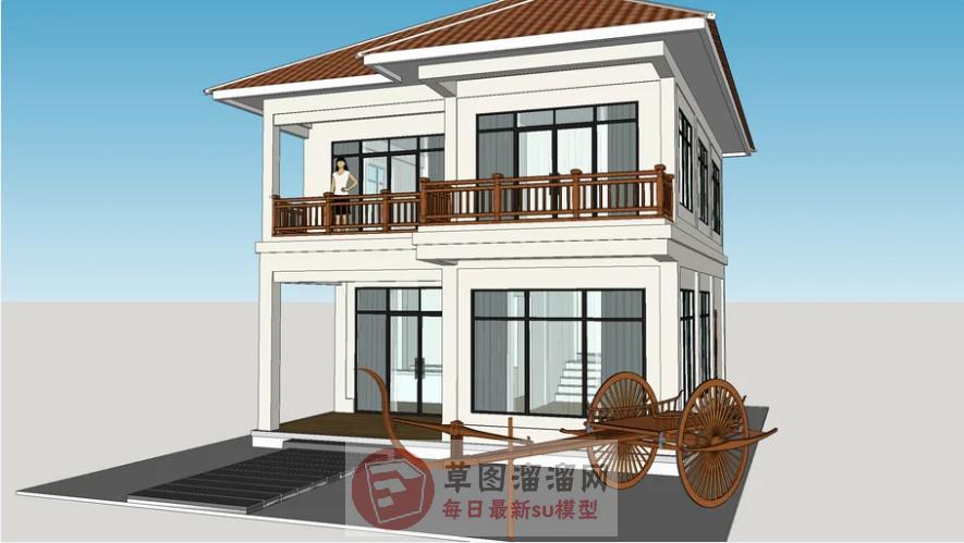 乡村别墅建筑SU模型