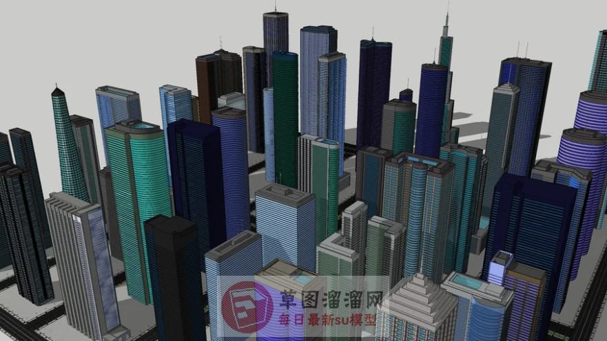 城市建筑SU模型