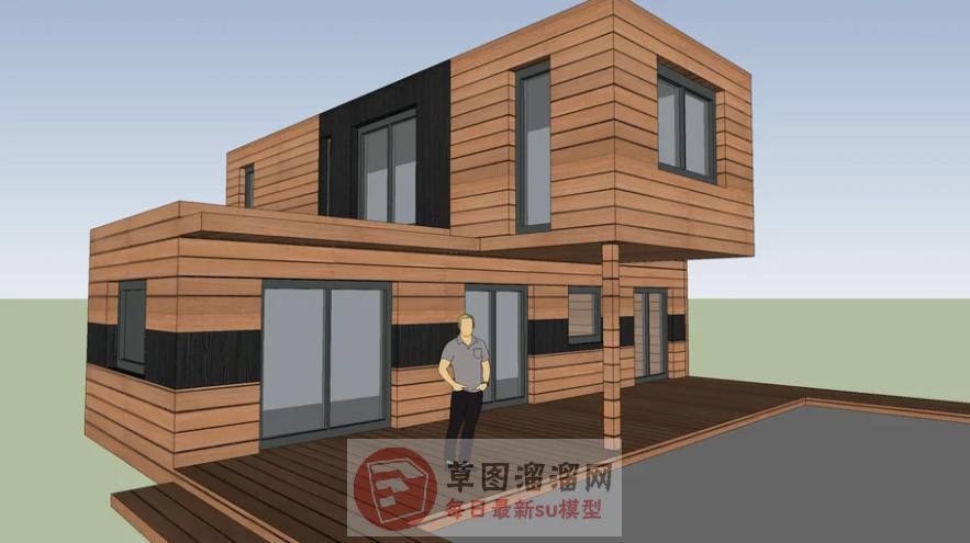 木制集装箱住宅SU模型