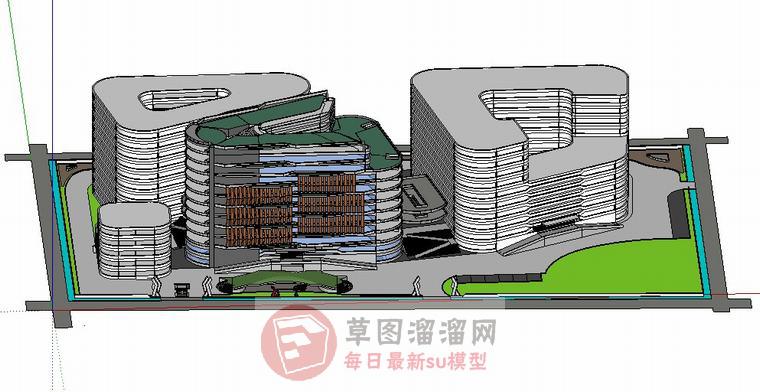 商业综合体建筑SU模型