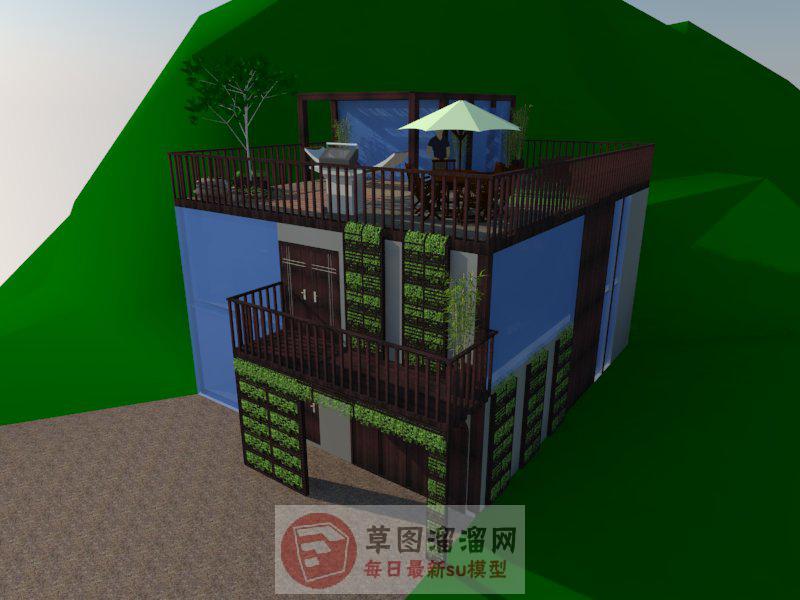 山地度假屋别墅SU模型