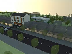 卫生院医院建筑SU模型 免费sketchup模型下载
