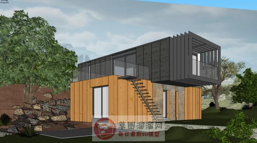 集装箱住宅建筑SU模型