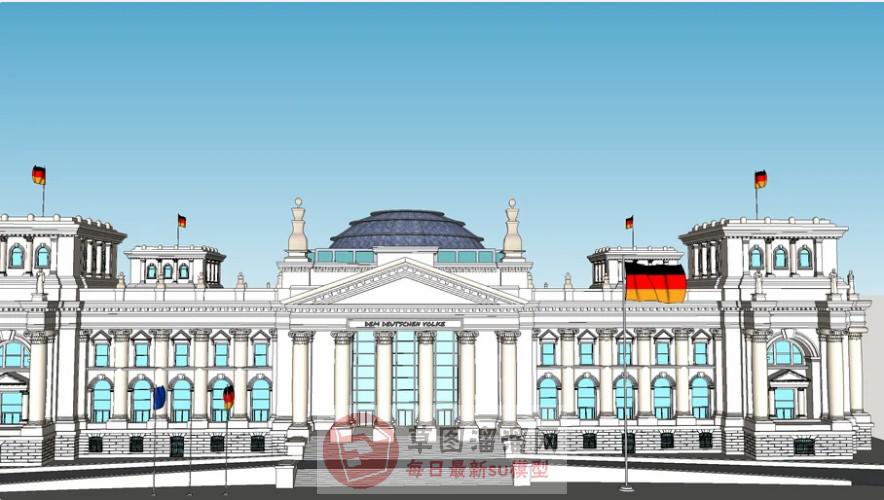 外国国会建筑SU模型