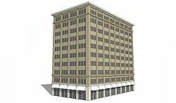 中层建筑商铺SU模型