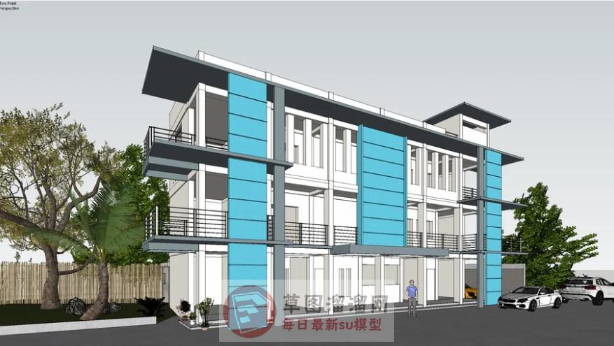 私人卫生院建筑SU模型