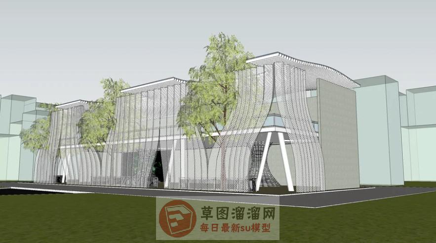 树形建筑观景台SU模型