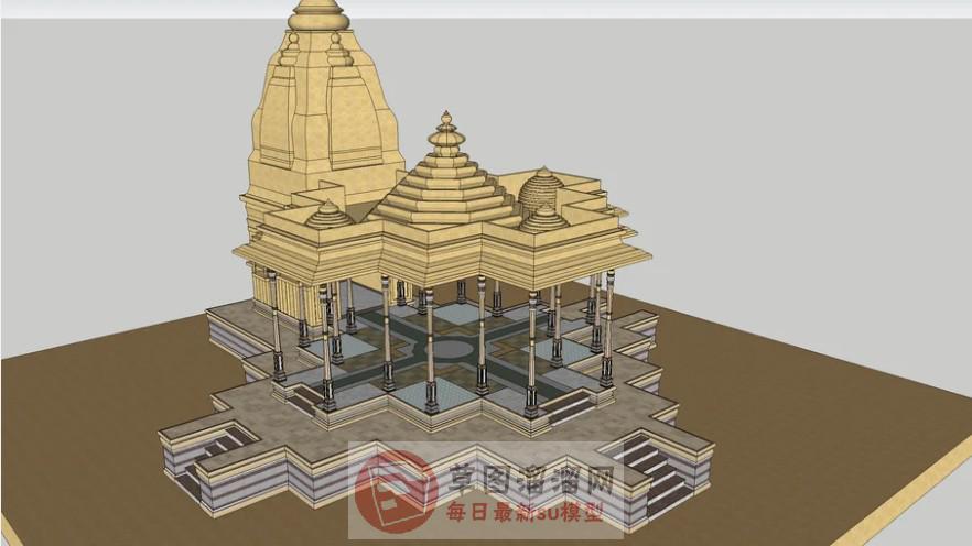 泰国寺庙建筑SU模型