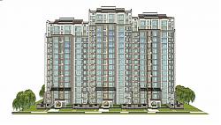 中式高层建筑SU模型