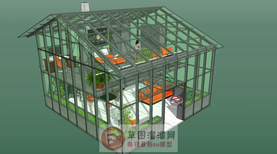 阳光房住宅SU模型