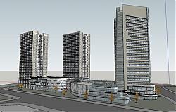 商业综合体建筑SU模型