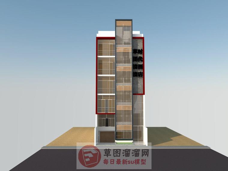 酒店建筑SU模型