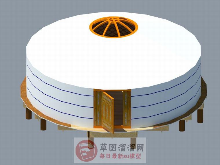 蒙古包SU模型