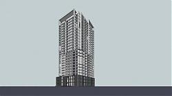 高层住宅建筑SU模型