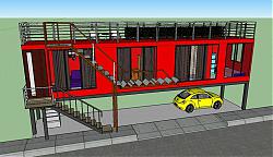 集装箱住宅SU模型