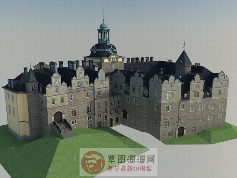 俄罗斯城堡建筑SU模型