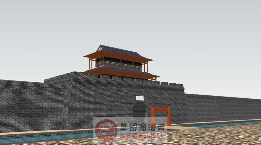 城墙SU模型