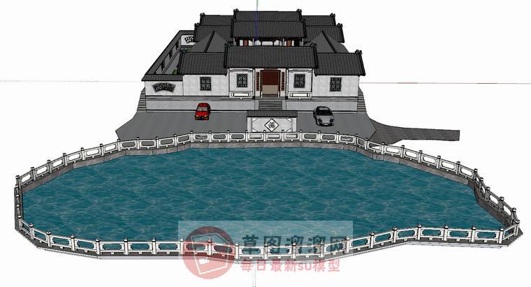四合院建筑SU模型