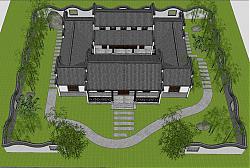 四合院建筑SU模型