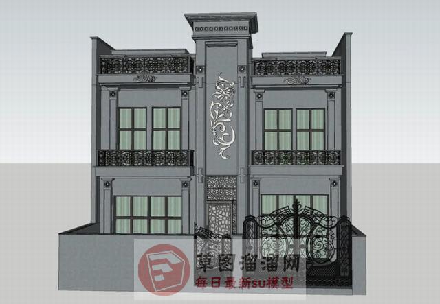 民国别墅建筑SU模型