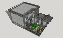 中式别墅建筑SU模型