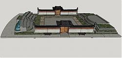 古建戏台舞台SU模型