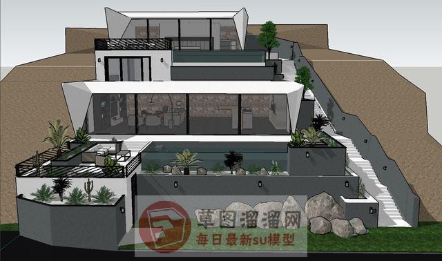 山地住宅别墅SU模型