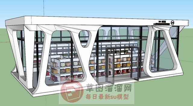 智能自助便利店SU模型