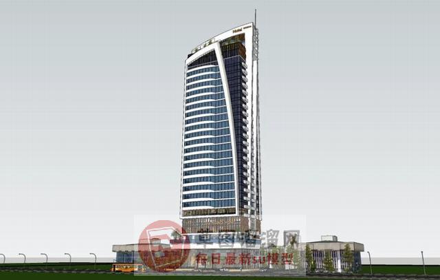 高层酒店建筑SU模型