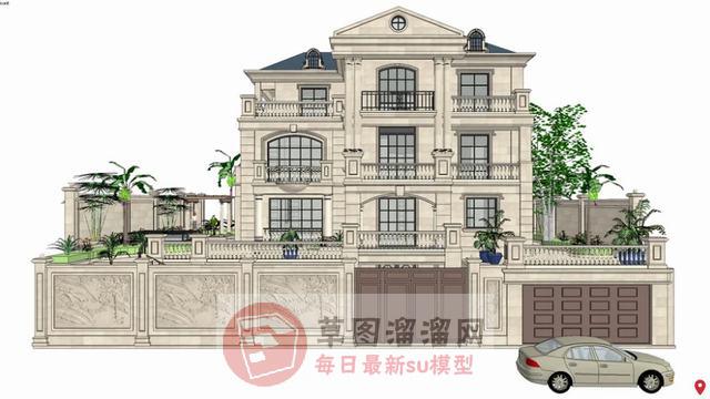 欧式土豪别墅SU模型