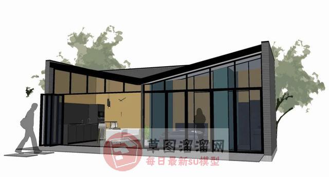度假别墅住宅屋SU模型