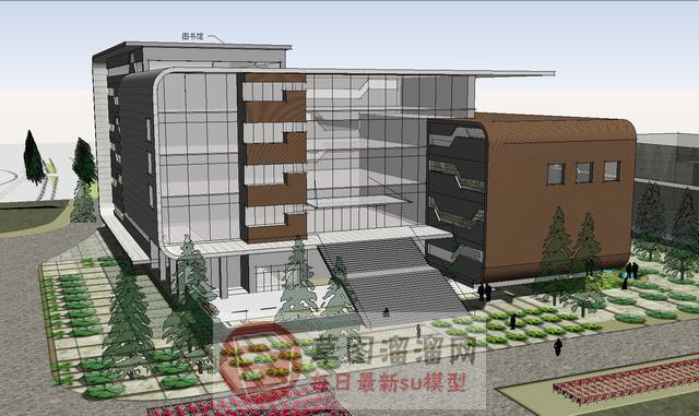 图书馆建筑SU模型