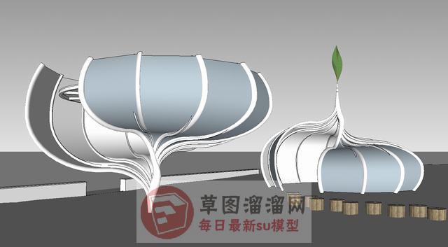异形洋葱造型SU模型