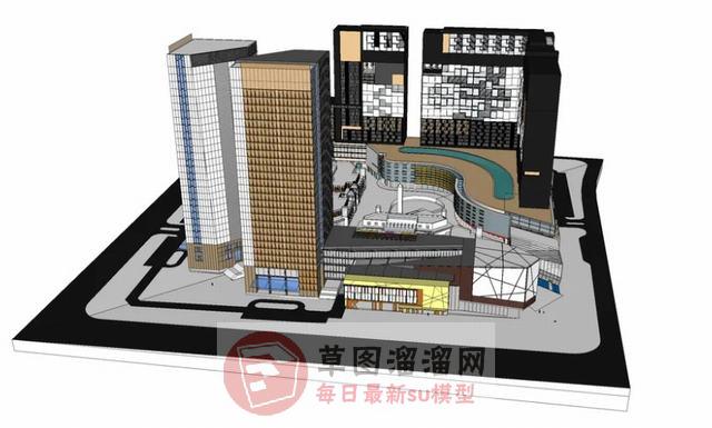高层建筑写字楼SU模型