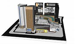 高层建筑写字楼SU模型