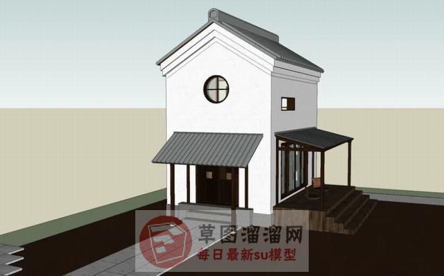 日式别墅建筑SU模型