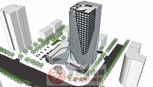 高层建筑高楼SU模型