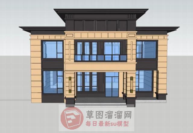 欧式别墅建筑SU模型