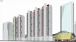商业综合体建筑SU模型