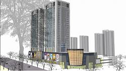 高层建筑商业SU模型