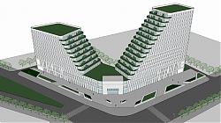 高层建筑梯形SU模型