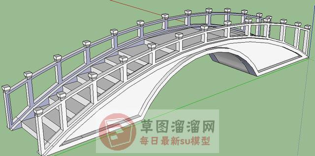 拱桥桥梁石桥SU模型