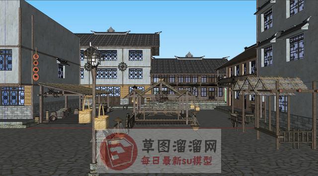 中式乡村建筑SU模型