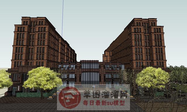欧式建筑景观SU模型