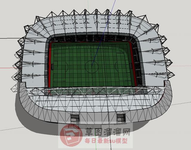 运动场体育馆建筑SU模型